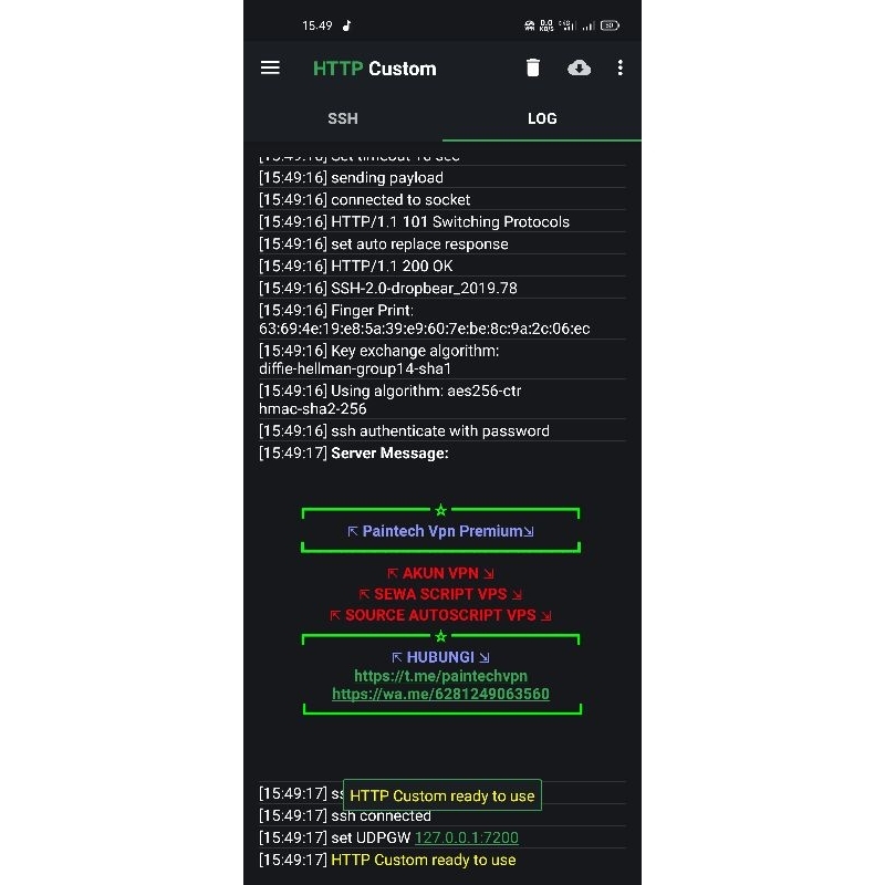 Ssh-Ws-Udp V2ray-Vmess-Vless-Trojan & Noobzvpn PREMIUM