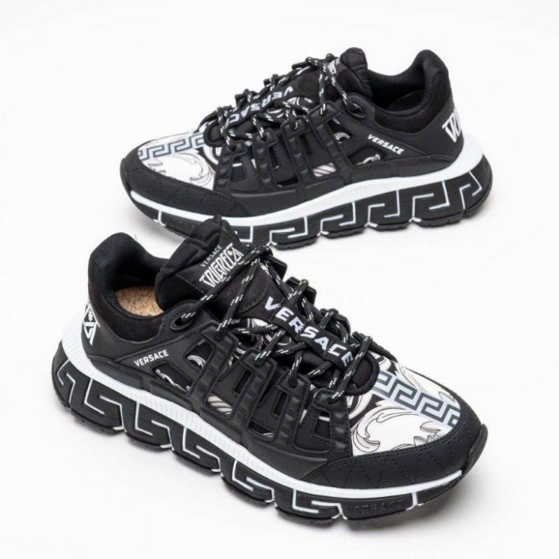 Sepatu VERSACE TRIGRECA - Black White
