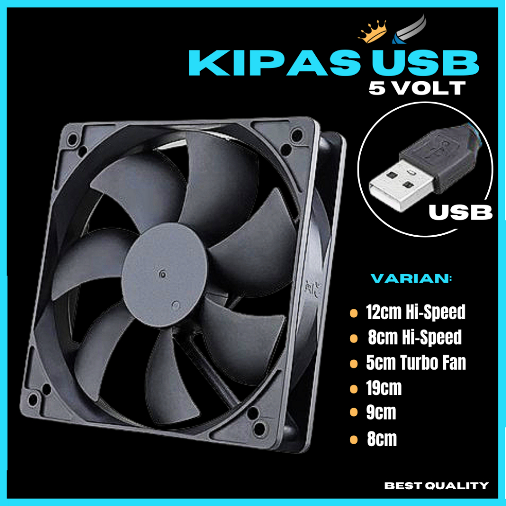 Cooling Fan USB Kipas Pendingin TV Box Wifi Router AQUASCAPE AQUARIUM