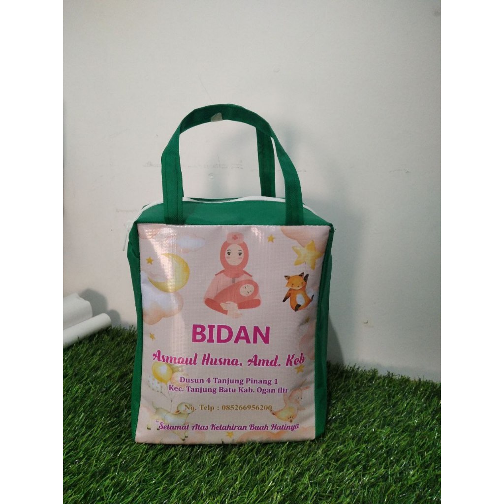 

Tas bidan resleting/souvenir/goodibag UK.20 x 13 x30