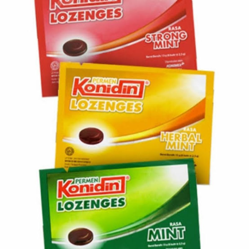 

permen konidin strong (merah) dan herbal (kuning) 1 bx 20 sachet @6 butir PROMO!!!