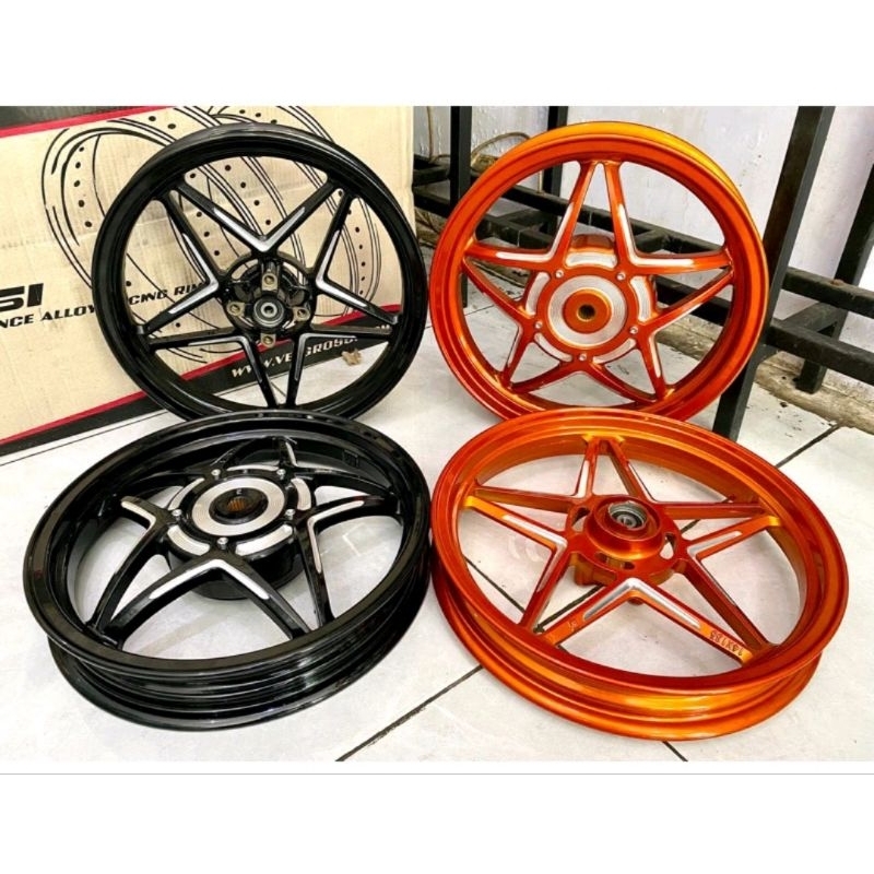 velg beat fi, beat deluxe,Scopy,Vario 110 techno 125/vario150. harga sepasang/Velg Racing Vrossi Bea