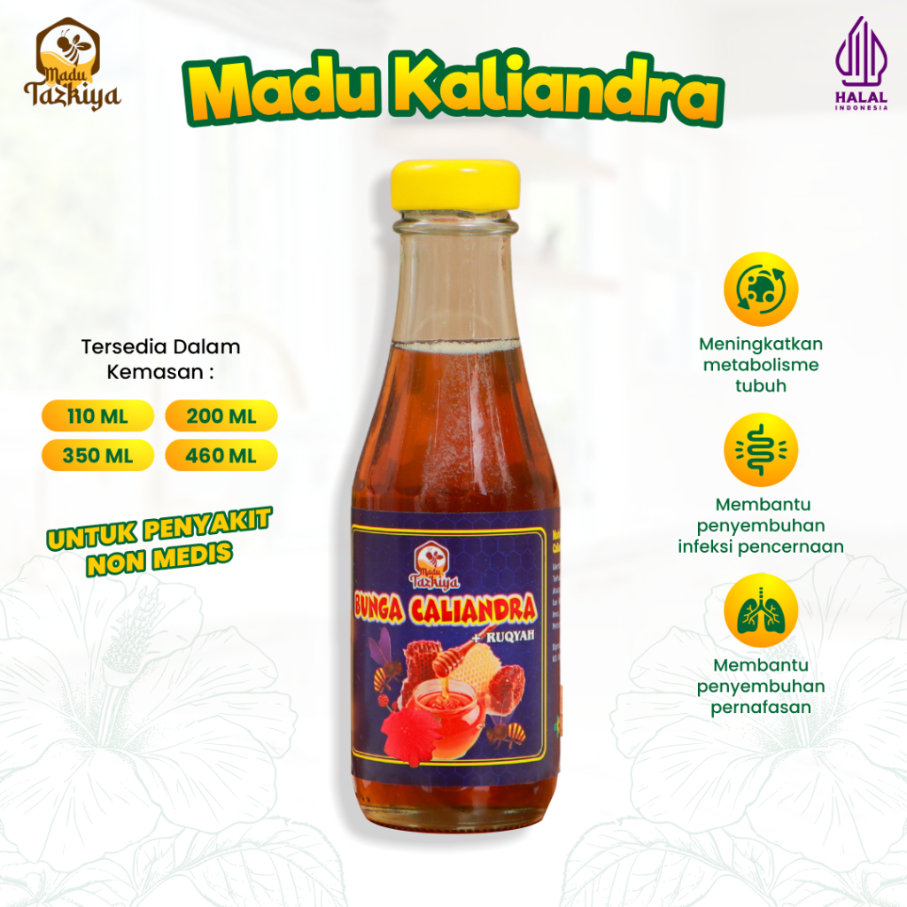 

Madu Kaliandra Ruqyah Tazkiya Madu Murni Asli Nektar Bunga Caliandra 100% Herbal Alami Premium