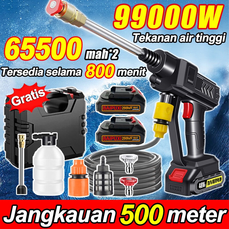 Jet Cleaner 399VF Seperangkat alat lengkap Tekanan Tinggi Alat Cuci Motor Mobil Mini Portable Termur