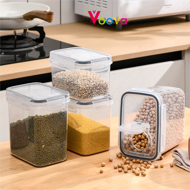 VOOVA Toples Makanan Transparan Serbaguna / Silicon Food Container Box/Wadah Penyimpanan Makanan/ BP