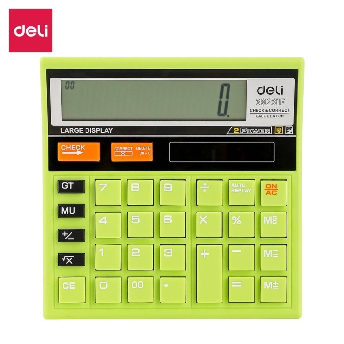 

DELI - Calkulator 39231F 12 Dgt Green and BLUE ORI