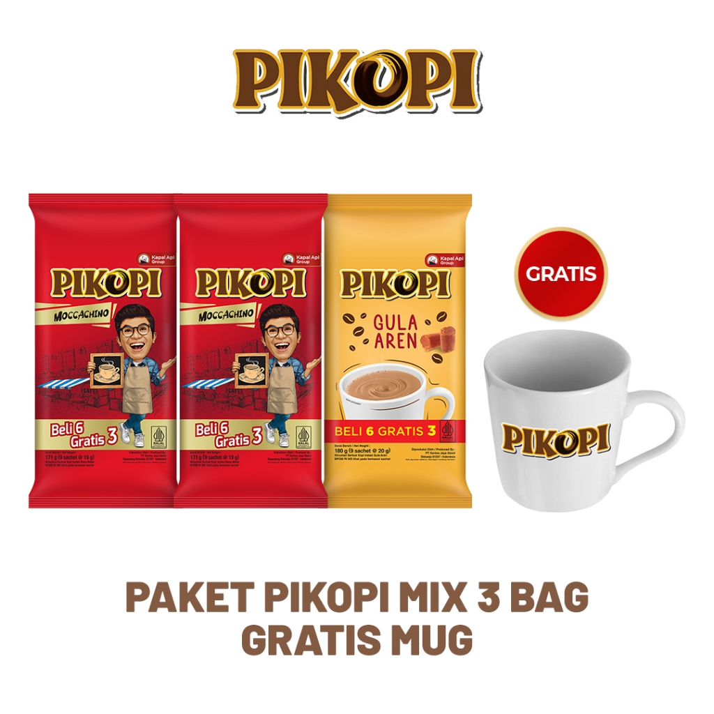 Paket Pikopi Mix 3 Bag Free Mug