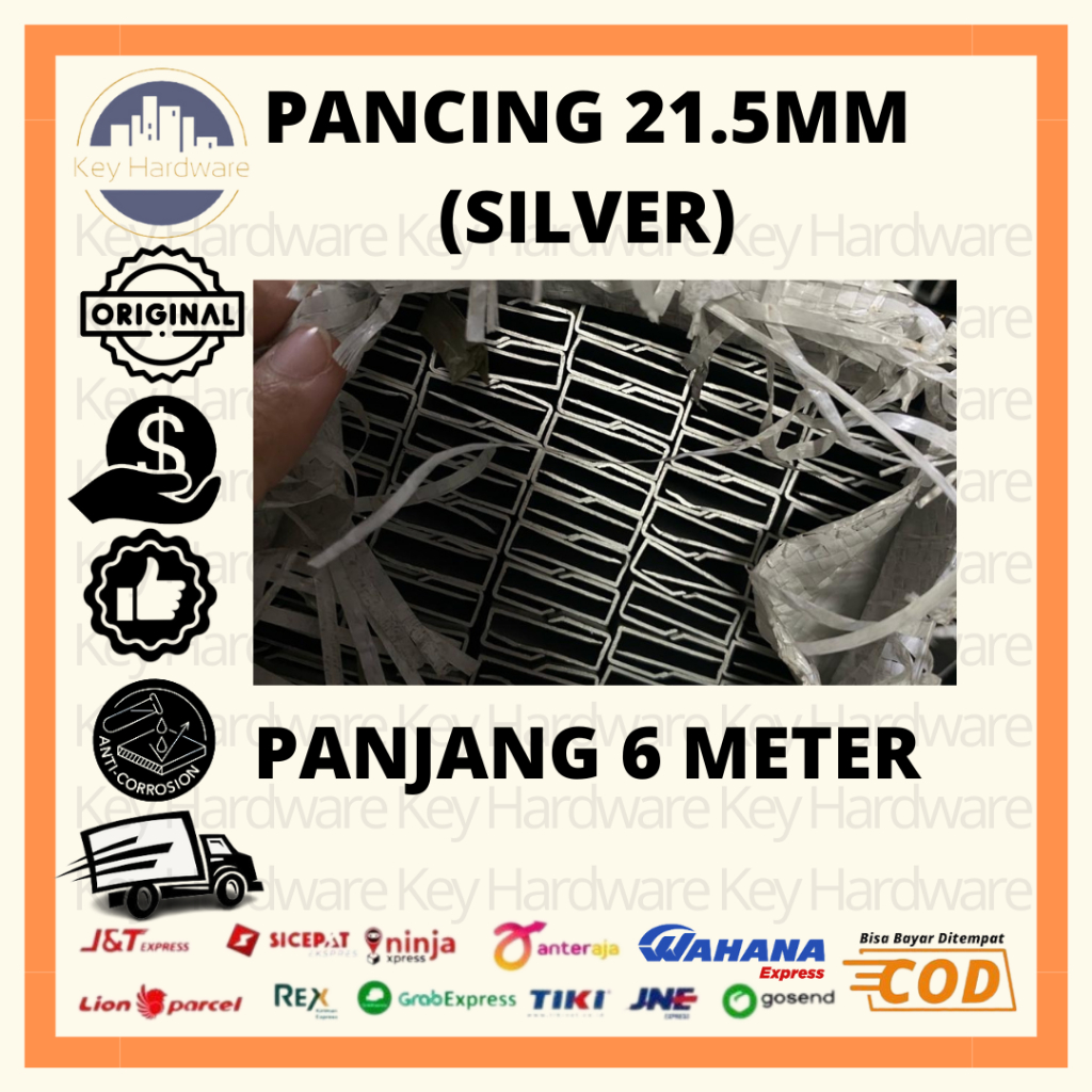 PANCING 21.5MM  / ALUMINIUM / PANJANG 6 METER