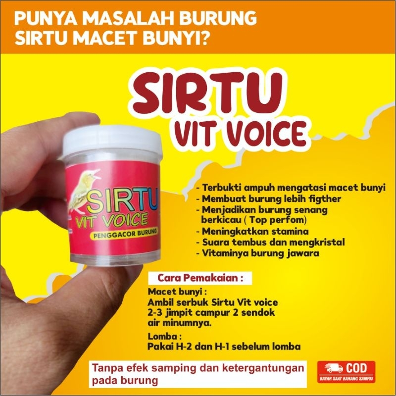 vitamin penggacor sirtu vit voice ( vitamin burung cipow gacor)