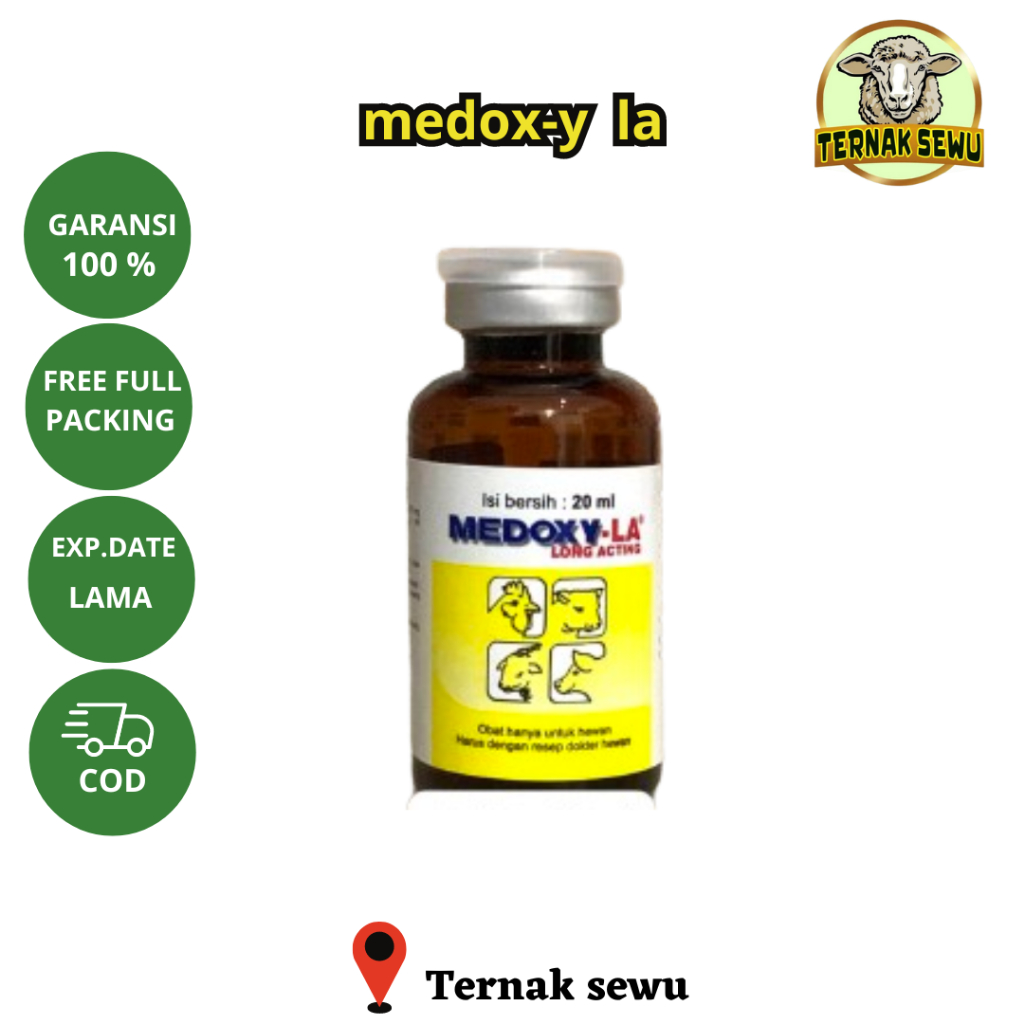 MEDOXY LA 20 ml MEDION Antibiotik tetrasiklin Untuk Ayam Sapi Kambing Domba