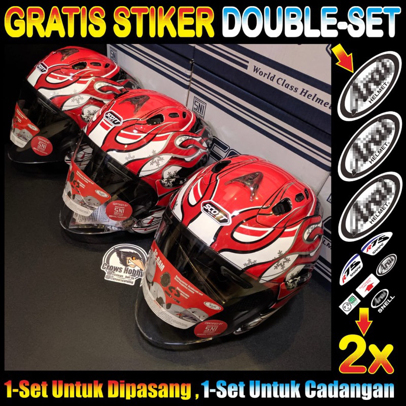 HELM SCOTT VZ RAM SZ RAM 4 Motif Haga GP bukan TSR