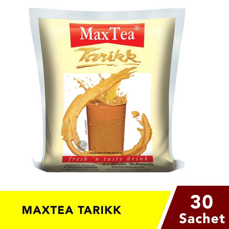 

Max Teh Tarik Bag tea 30 Sachet Minuman Bubuk Teh Susu Instant