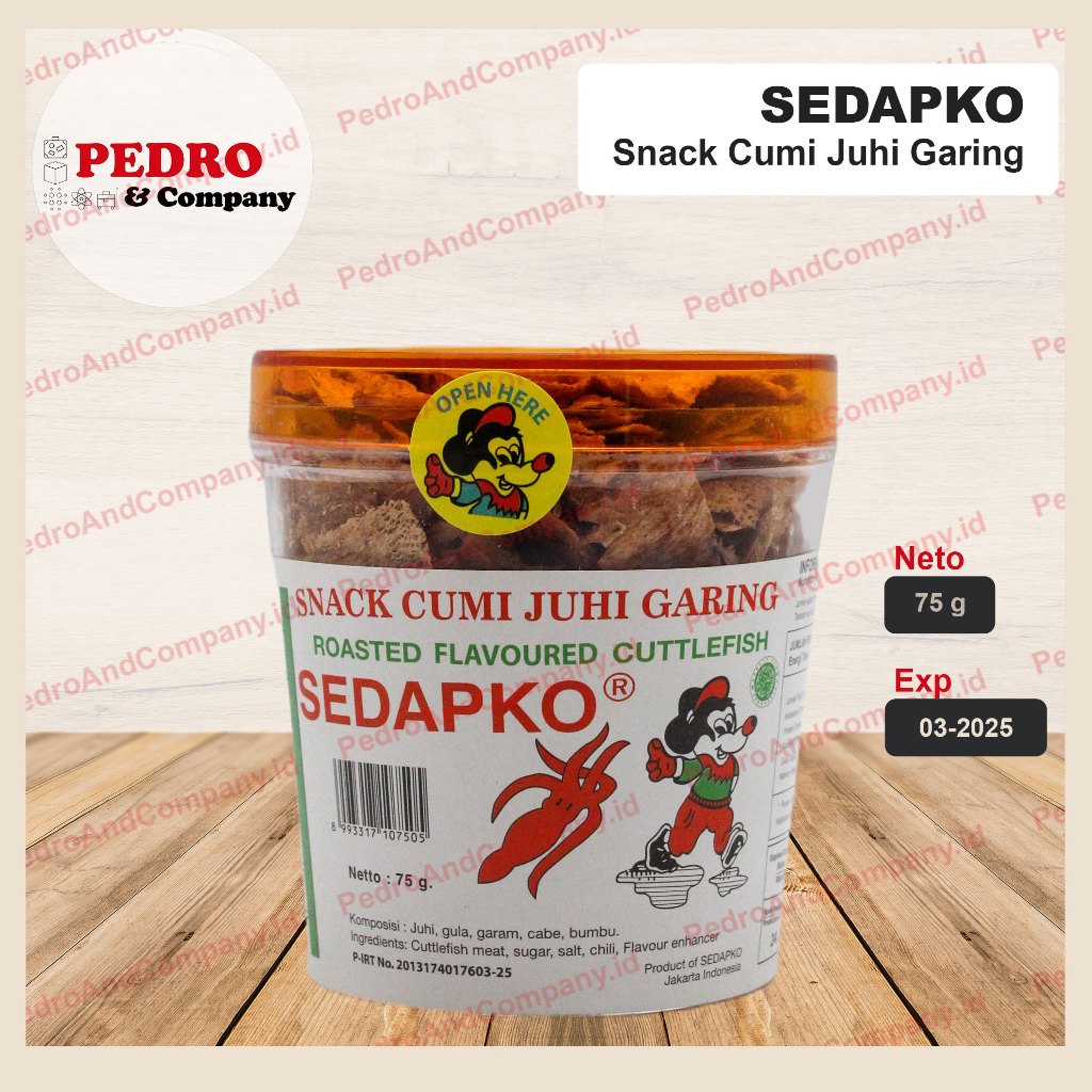 

Sedapko - Snack cumi garing juhi/ roasted seasoned cuttlefish (75 gr)
