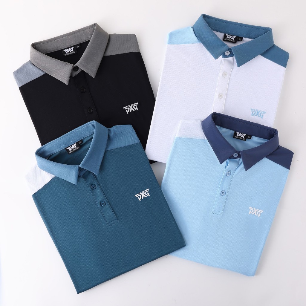 Polo Shirt Baju Pria Golf Polyester Cuff Logo P-2301