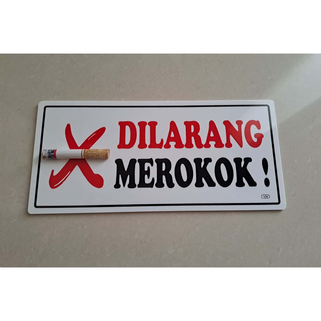 

Sign Label Acrylic/Label Akrilik 3D - Dilarang Merokok (11x24cm)