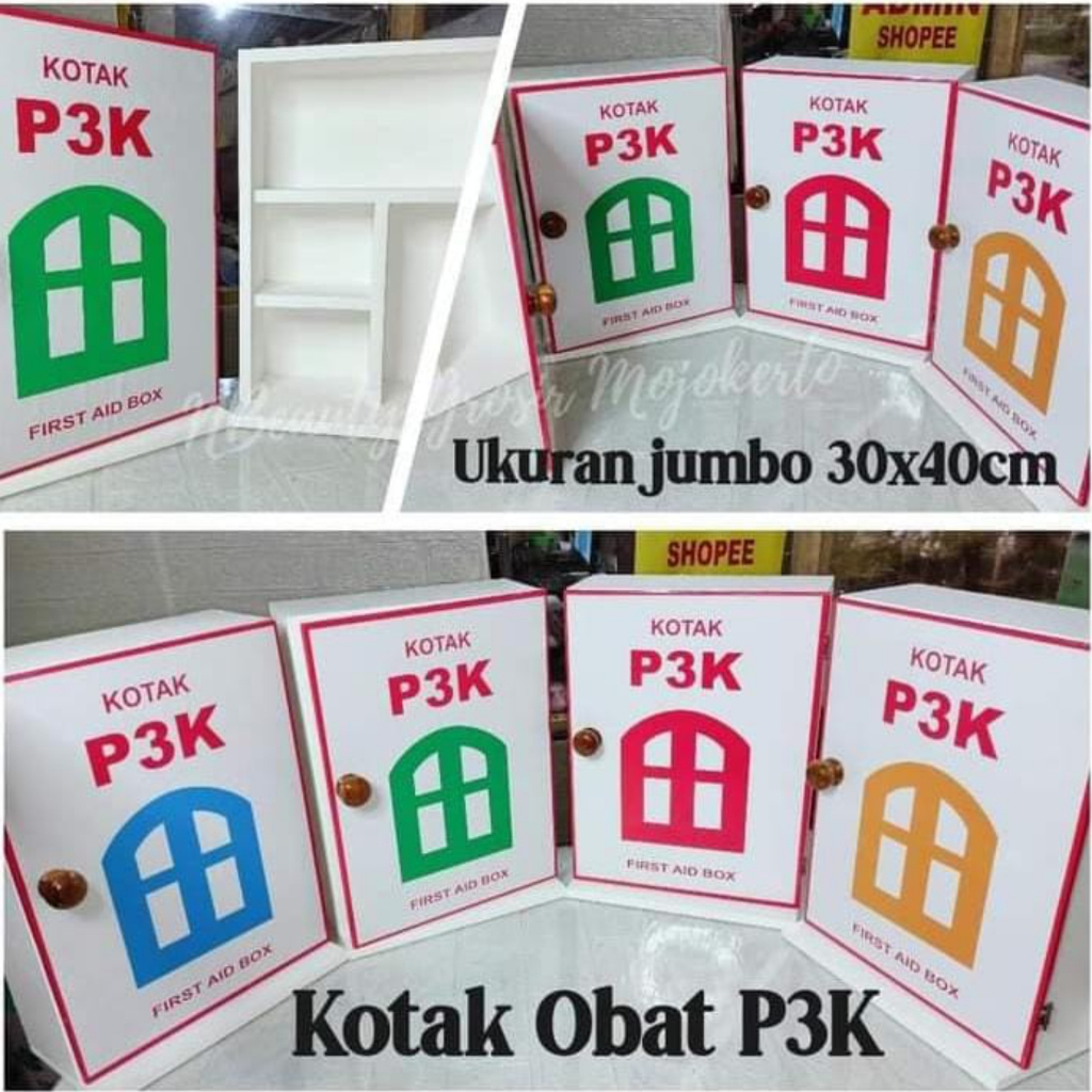 ( GROSIR ) KOTAK OBAT P3K WARNA ESTETIK PREMIUM JUMBO