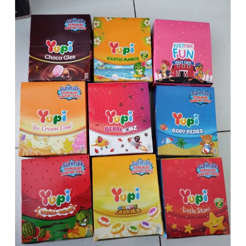 

PERMEN YUPI BOX ISI 24pcs TAPE HOMEMADE CURAH