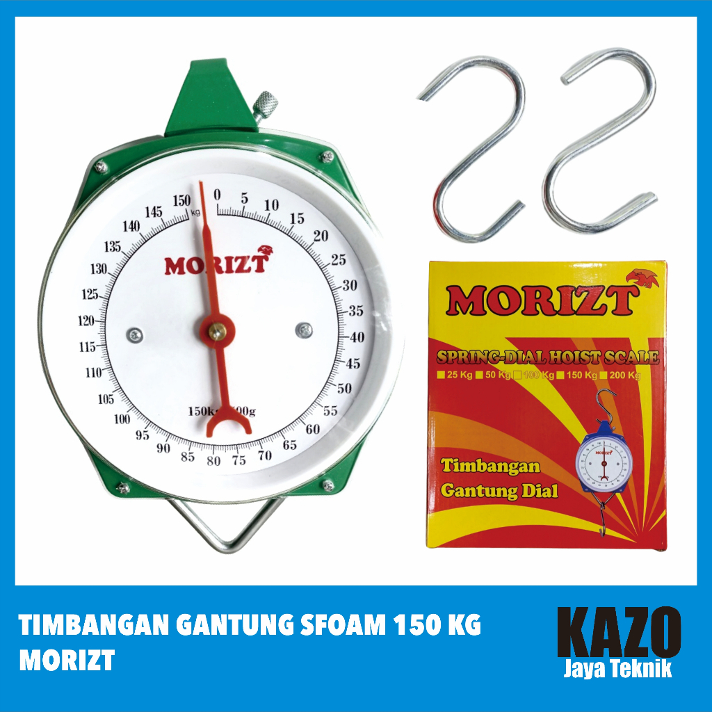 Timbangan Gantung Jarum Bulat Sfoam 50kg 100kg 150kg 200kg Morizt + Sertifikat Kalibrasi