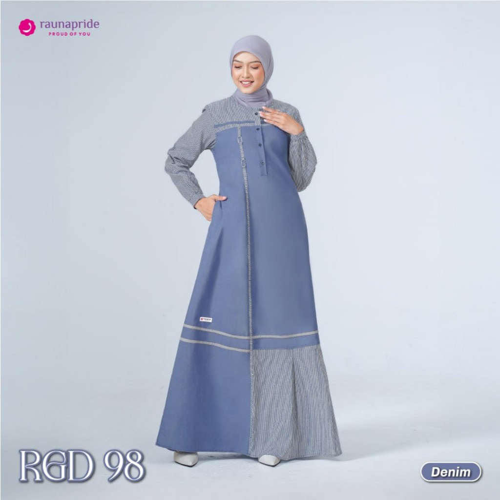 gamis syari muslimah dewasa RGD 98 dress raunapride rauna terbaru