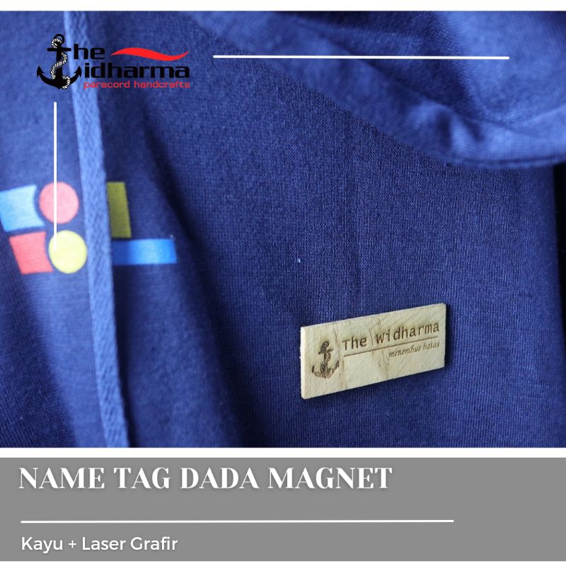 

Name Tag ID Card Magnet Papan Nama Kayu