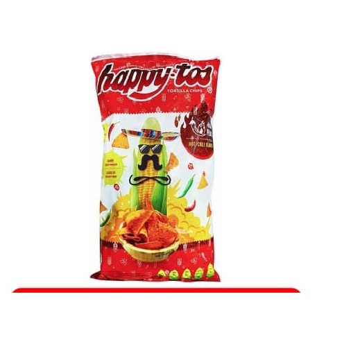 

HAPPY TOS SNACK TORTILA CHIPS HOT CHILI NEW 140 GRAM