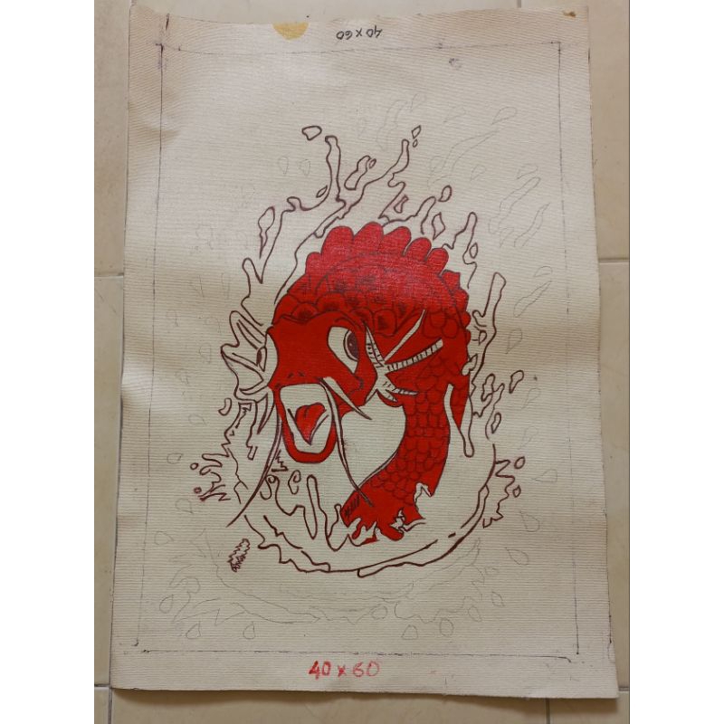 Lukisan kanvas ikan 008