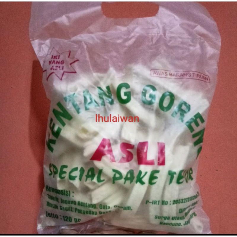 Kentang goreng asli spesial pake telor