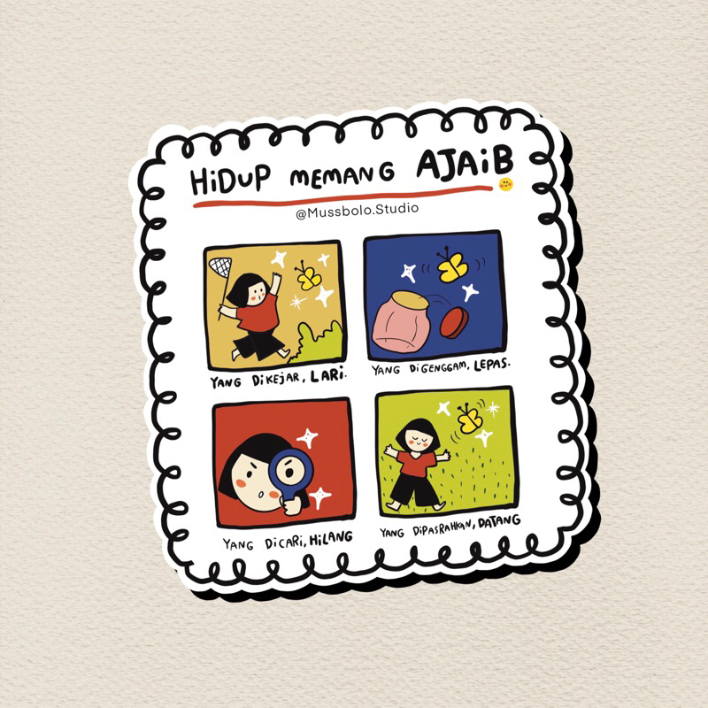 

sticker hidup memang ajaib - life reminder stickers | sticker kata-kata lucu | stickers laptop | sticker hp | sticker cut | die cut stickers