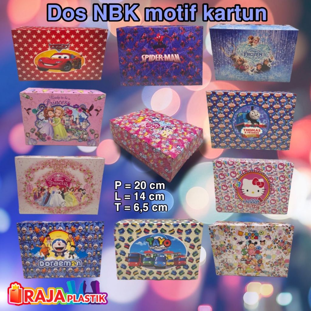 Dos NBK snack motif kartun / Dos Kue NBK motif kartun / Dos Snack Ulang Tahun