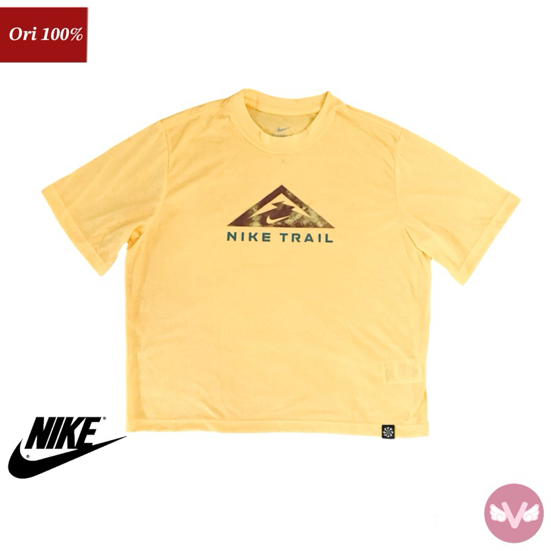 Nike Trail Baju Olahraga Baju Wanita Nike Kuning Yellow Baju Nike Original 100% Baju Olahrga Nike Ba