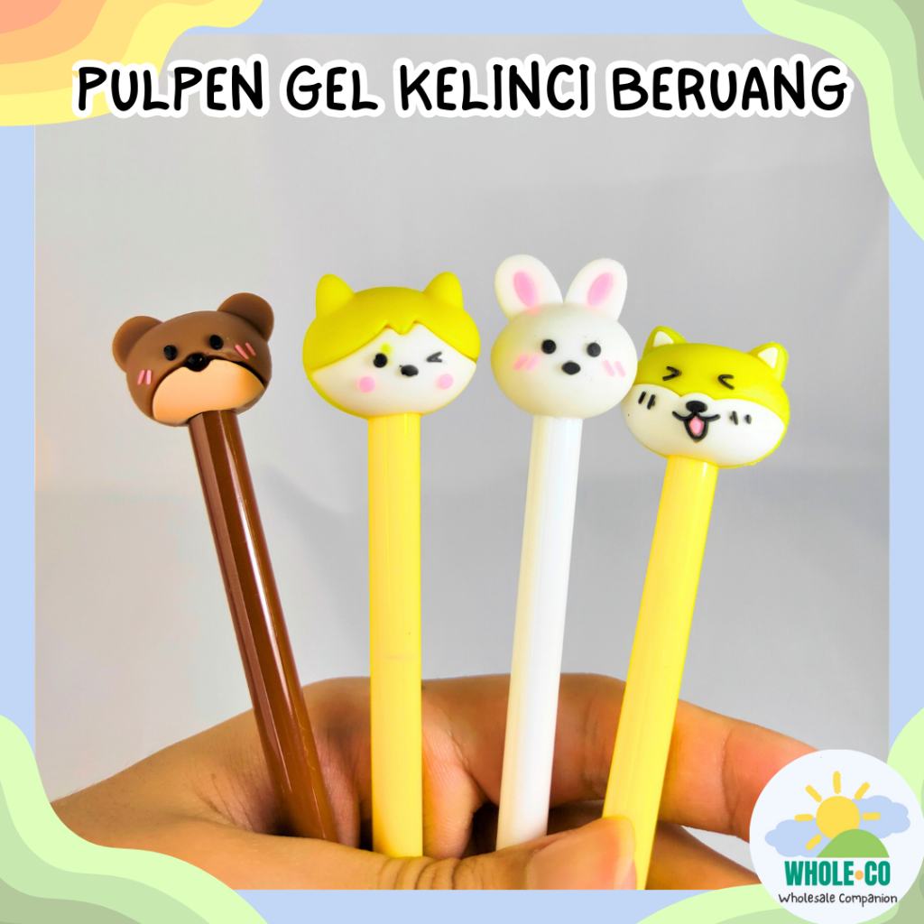 

Pulpen Gel Karakter Hewan Kelinci Beruang Anjing Kucing Pena Premium Lucu Unik Imut Grosir Termurah COD PGK-1076