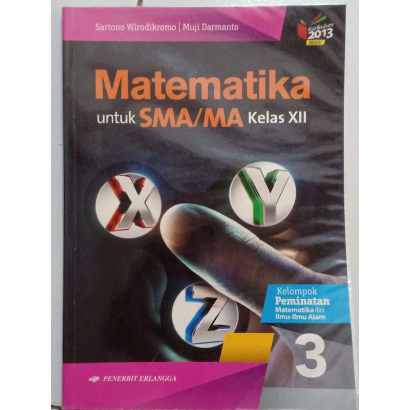 Buku Paket Matematika kelas 12 BEKAS-Erlangga