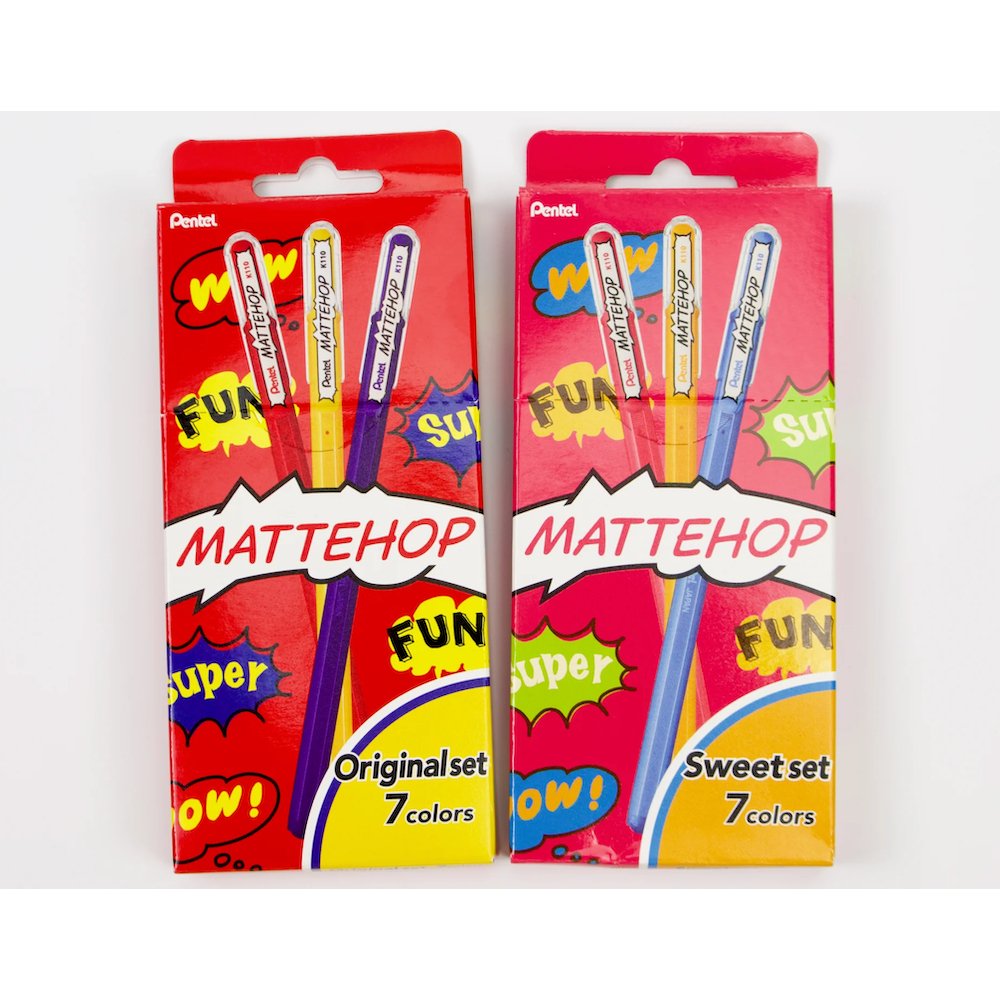 

Pentel MatteHop 1.0 mm Matte Hop Gel Ballpoint Pen Set of 7/14 Color