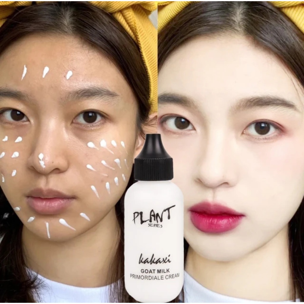 Kakaxi Goat Milk Primordiale Cream Plant Series Mencerahkan Wajah Melembabkan Mengencangkan Kulit