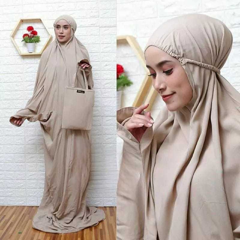 MUKENAH TERUSAN POLOS WANITA DEWASA TERBARU HARGA GROSIR GRATIS ONGKIR BISA COD