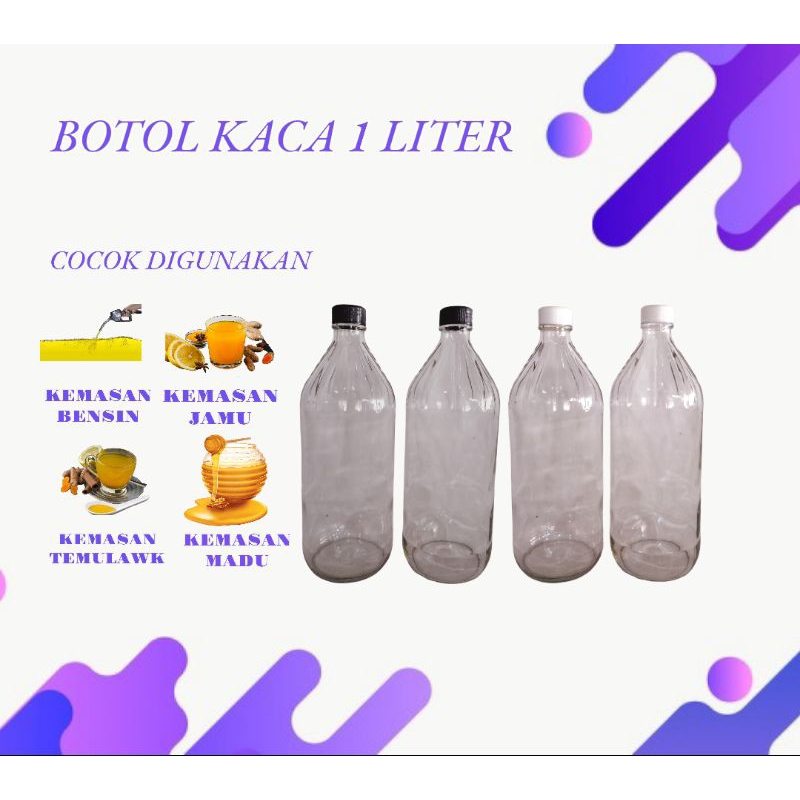 Botol kaca 1 liter