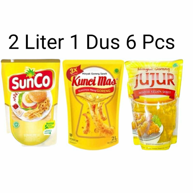 

MINYAK KEMASAN 2 LITER 1 DUS ISI 6PCS