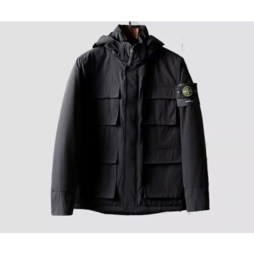 BEST QUALITY PARKA STONE ISLAND KANVAS / JAKET SI FULL LABLE AND TAG FREE TOTEBAG