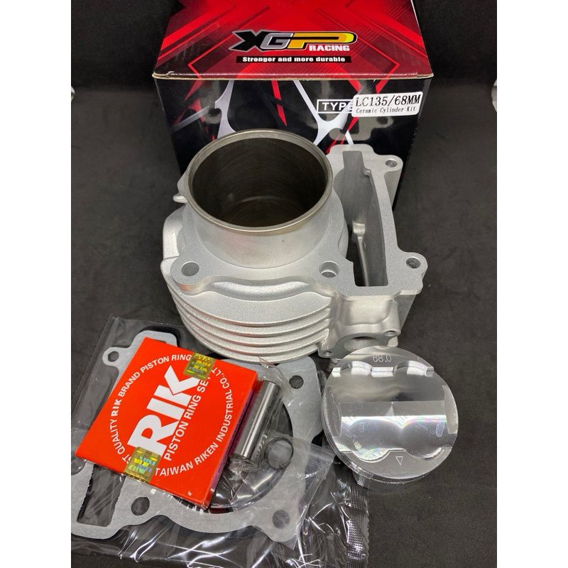 Cylinder blok ceramic bore up XGP set piston forged 68 pnp mx king vixion mx r15 v2
