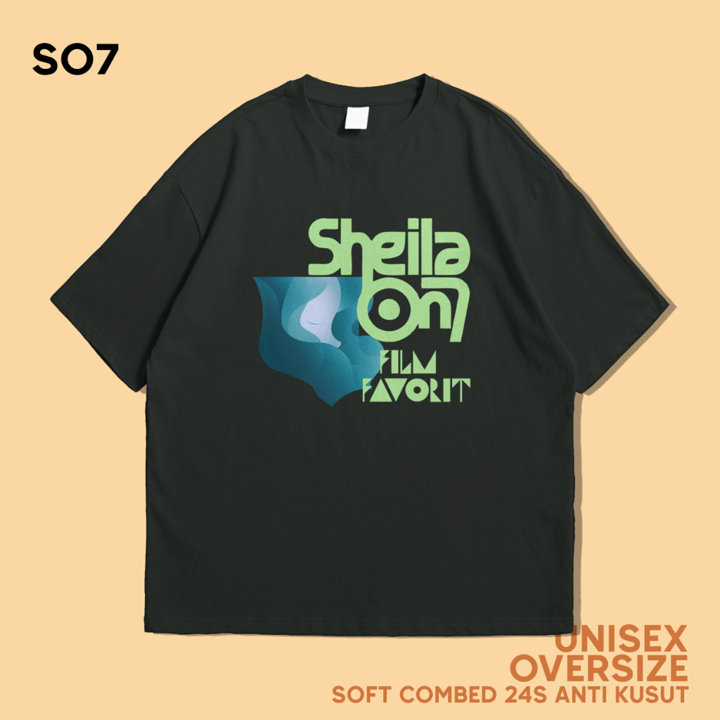 Kaos sheila on 7 so7 film favorit Oversize Unisex Pria dan Wanita