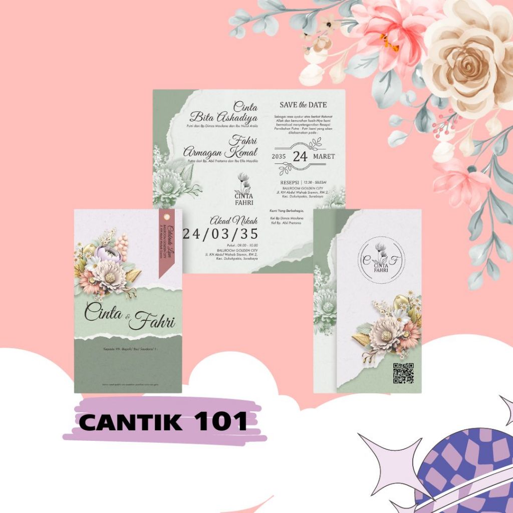 Undangan Pernikahan Murah | Cantik 101