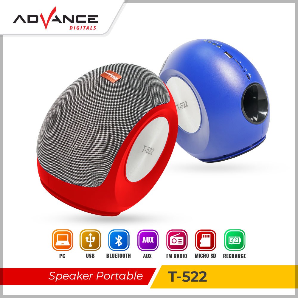 ADVANCE T-522 Speaker Portable Bluetooth Xtra Power Sound Mini Speaker