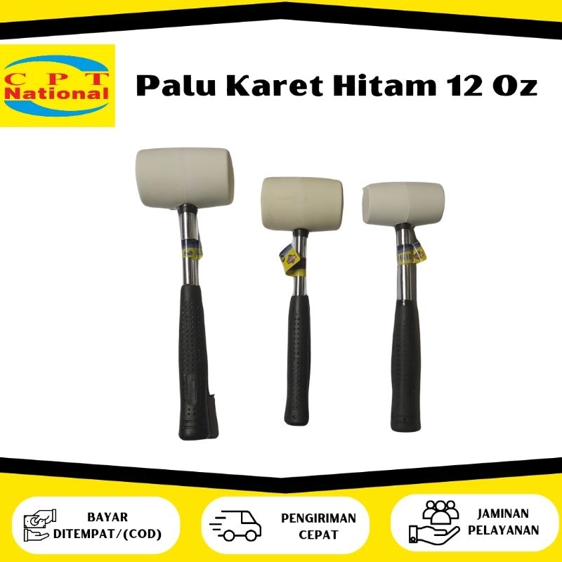 Palu Karet Putih Gagang Besi 12 Oz CPT National Palu Keramik Granit Lantai