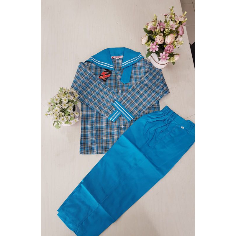 BAJU NASIONAL TK KOTAK(biru)