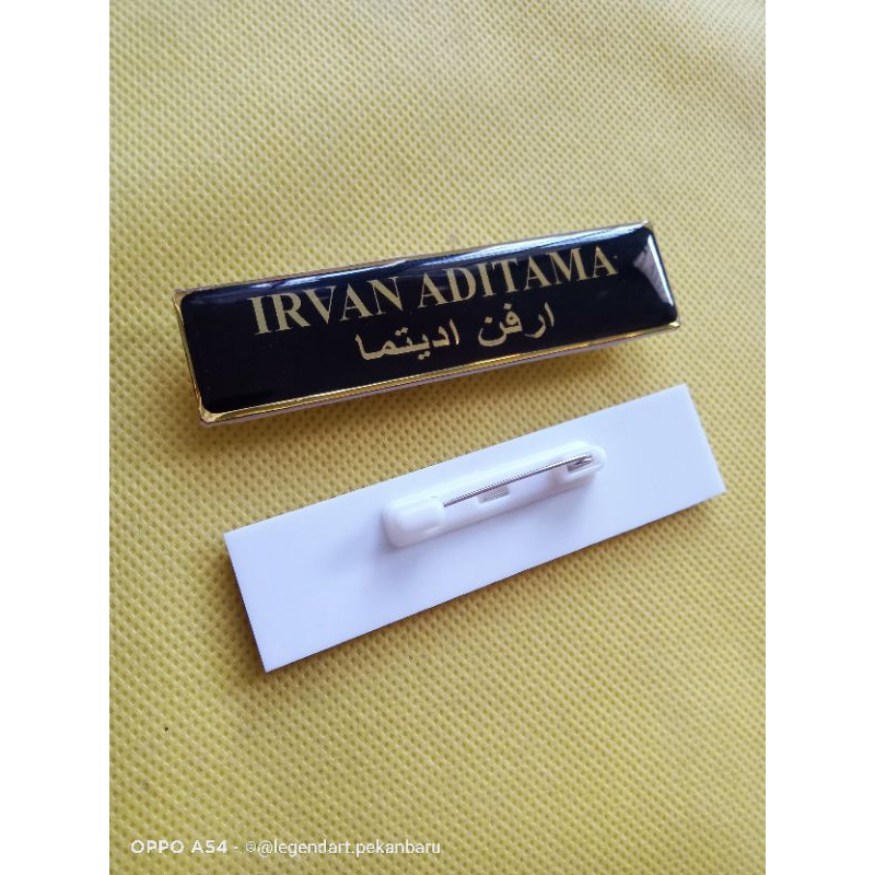 

Name Tag Gold Akrilik PDH Glossy - Papan Nama Gold PDH Resin