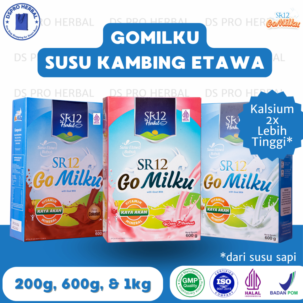 

GOMILKU SR12 Susu Kambing Etawa | Susu Go Milku SR12 600g 200g Susu Bubuk Kambing Etawa