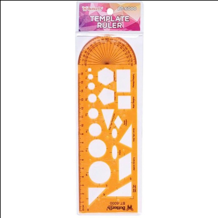 

Penggaris Cetakan / Penggaris Bangun Datar BT-6000 Butterfly