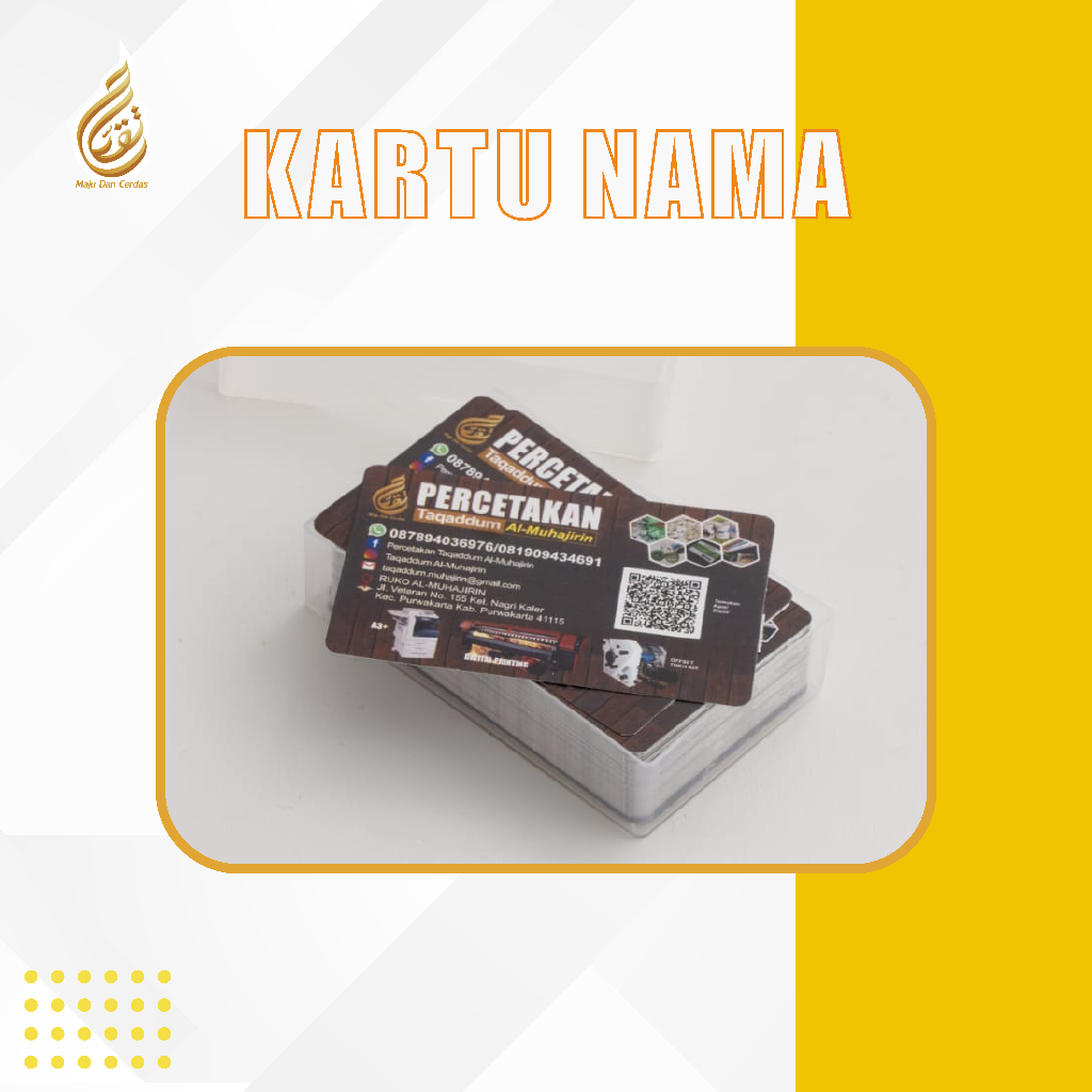 

KARTU NAMA CETAK 1 SISI / 2SISI // LAMINASI DOFF / GLOSSY