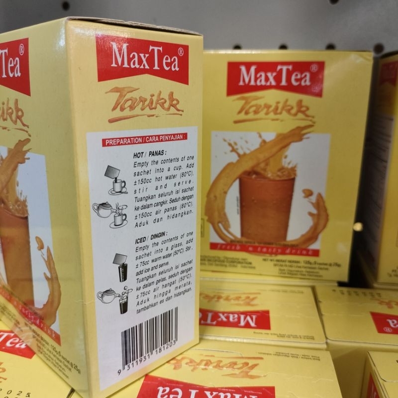 

max tea 125gram/teh tarik maxtea/max tea teh tarik 5 sachet