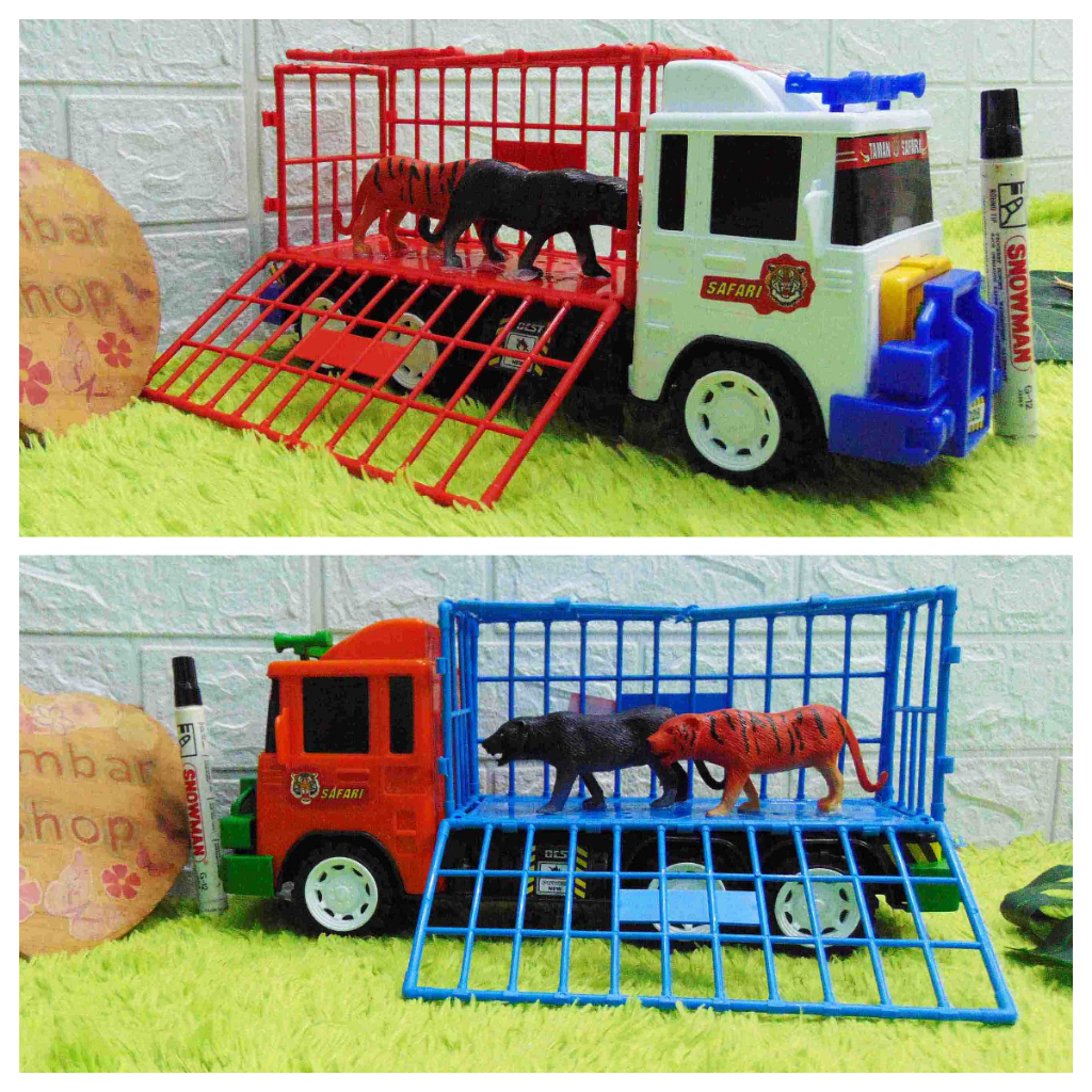 BP6028 BESAR MAINAN EDUKASI ANAK TRUK PEMBAWA HEWAN Truck Hewan Truk Kereta Hewan Random